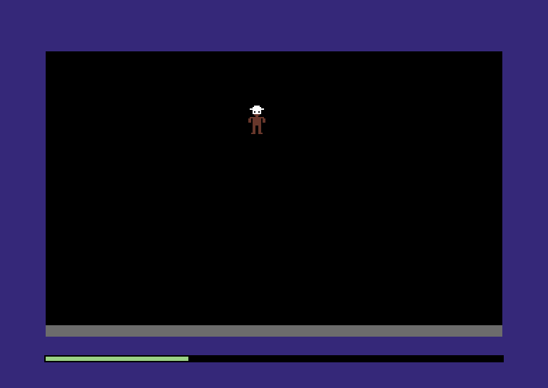 The explorer torn across the middle: a white hat and face, and a red body below them